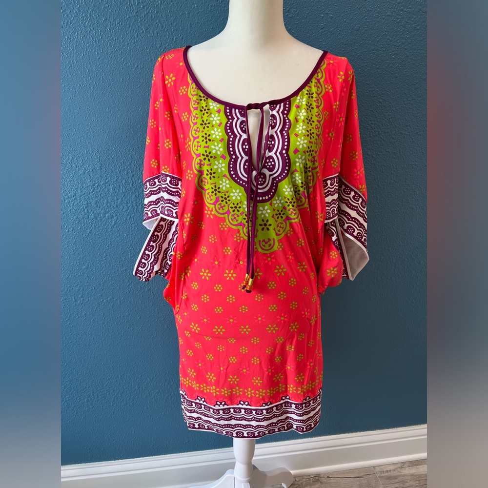 Trina Turk Seychelles Tunic Swim Cover Up Size Small - Picture 1 of 6